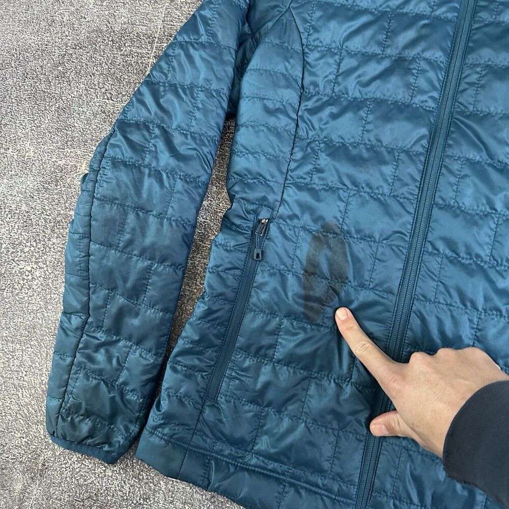 Women's Patagonia Navy Blue Nano Puff Insulated Full Zip Up Puffer Jacket Sz XS - Picture 3 of 4
